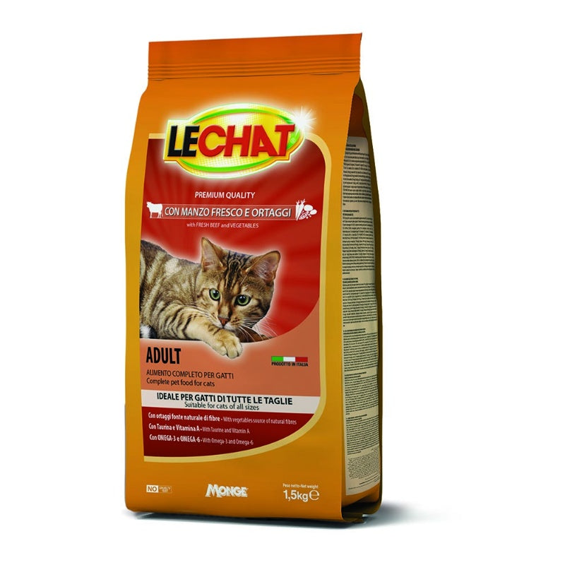 Lechat Croccantini Cat Adult MANZO FRESCO e ORTAGGI