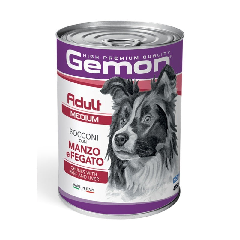 Gemon Dog Bocconi Medium Adult Bocconi MANZO e FEGATO