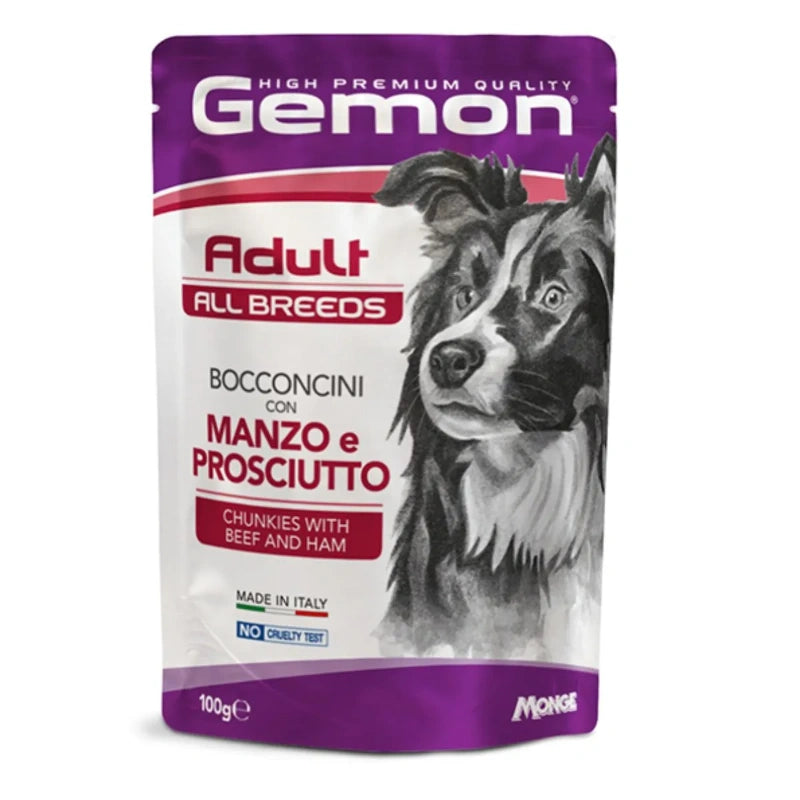 Gemon Dog Adult All Breeds Bocconcini MANZO e PROSCIUTTO