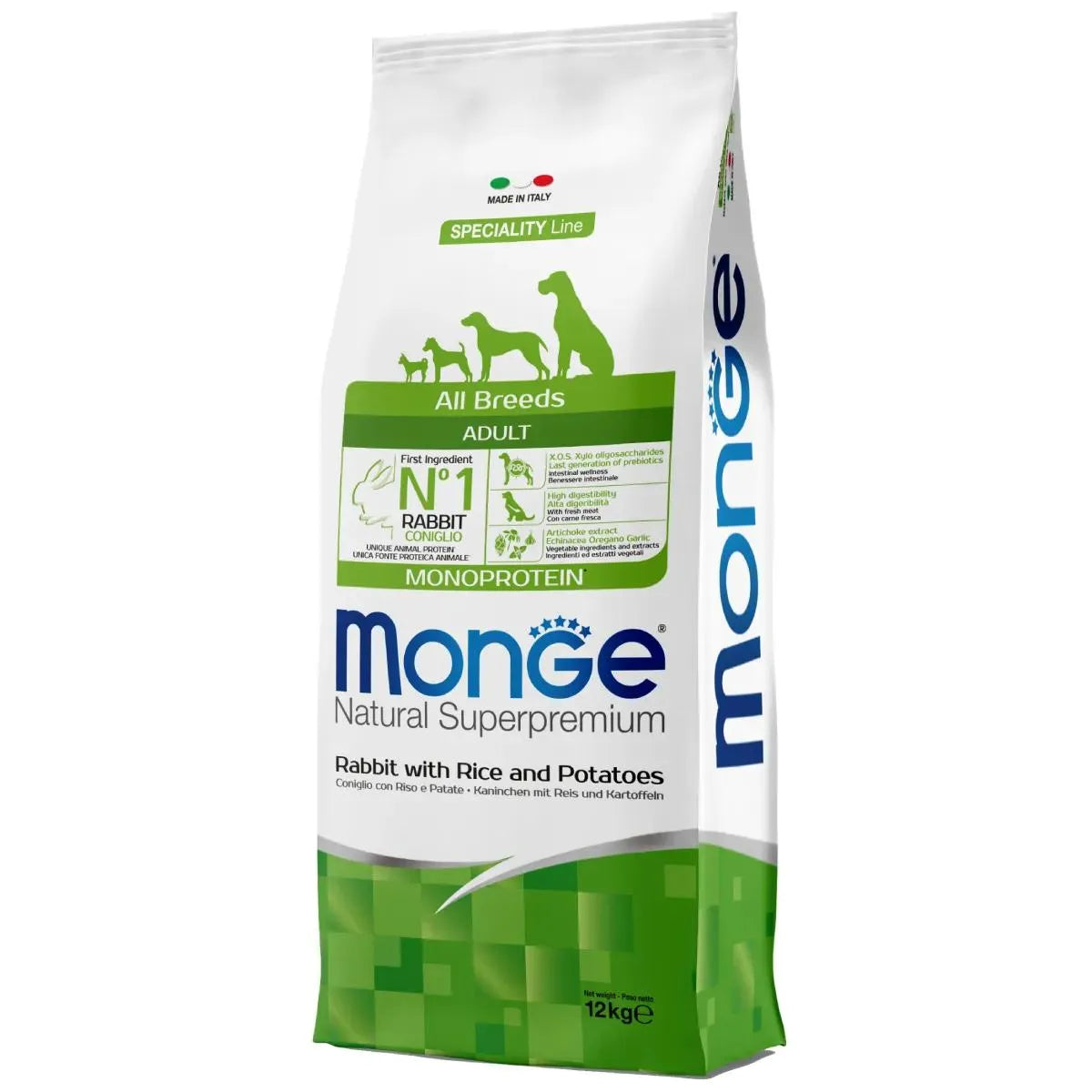Monge Natural Superpremium Adult All Breeds CONIGLIO, RISO e PATATE
