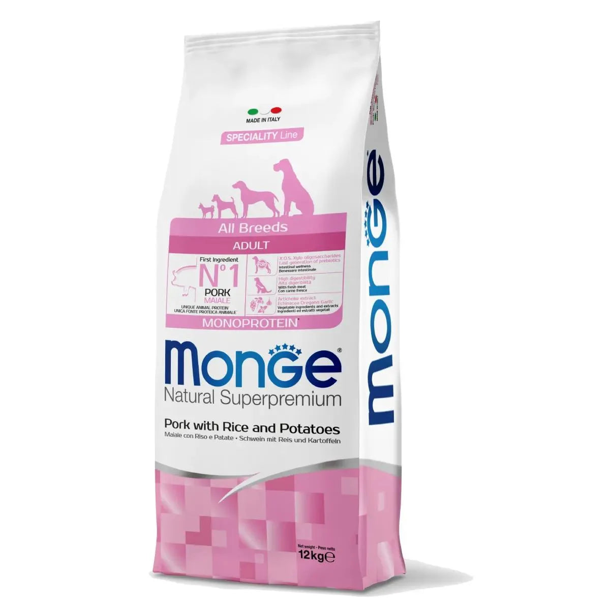 Monge Natural Superpremium Adult All Breeds MAIALE, RISO e PATATE