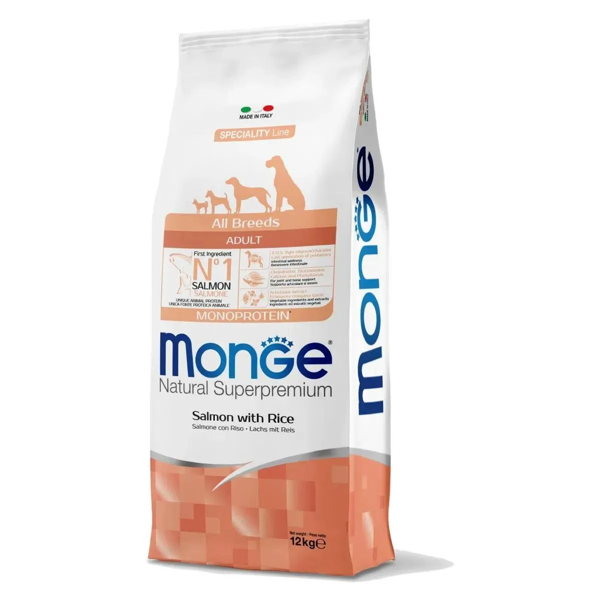 Monge Natural Superpremium Adult All Breeds SALMONE e RISO