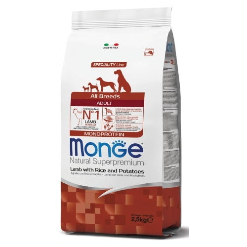 Monge Natural Superpremium Adult All Breeds AGNELLO, RISO e PATATE