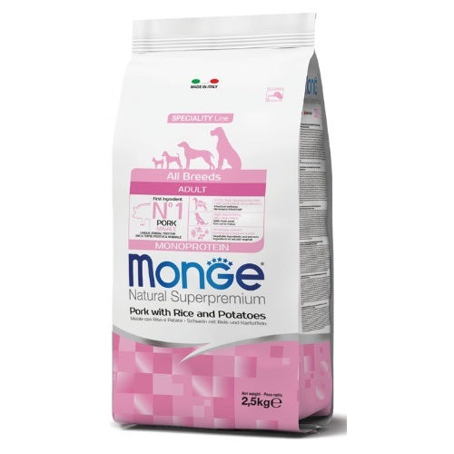 Monge Natural Superpremium Adult All Breeds MAIALE, RISO e PATATE